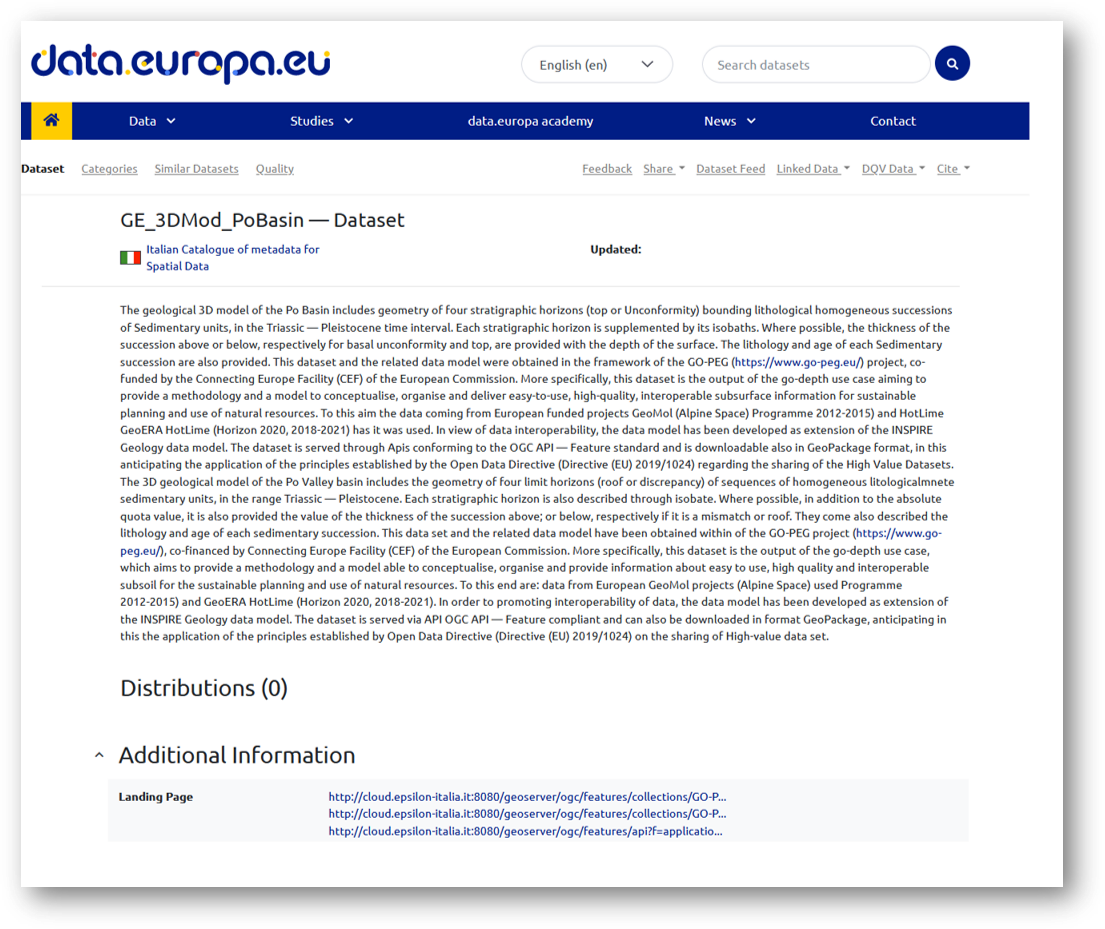 Le esperienze transnazionali del progetto GO-PEG in tema di produzione e pubblicazione di open geo data